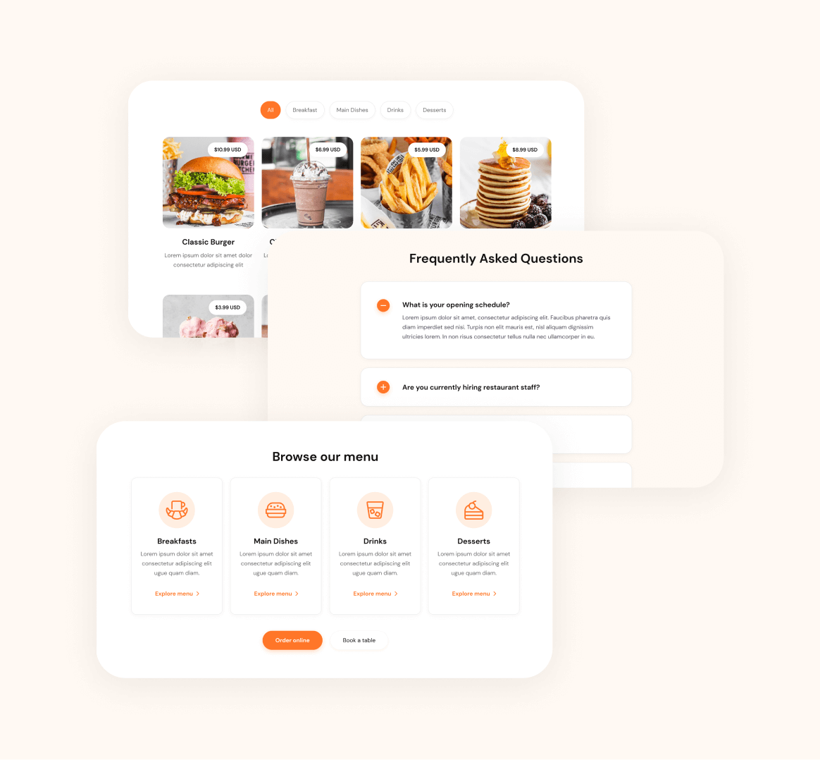 Restaurante X - 35 Sections Included - Restaurant Webflow Template